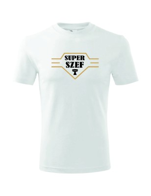 T-shirt męski super szef- 10 kolorów do wyboru