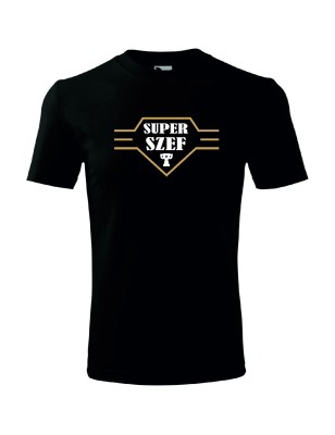 T-shirt męski super szef- 10 kolorów do wyboru