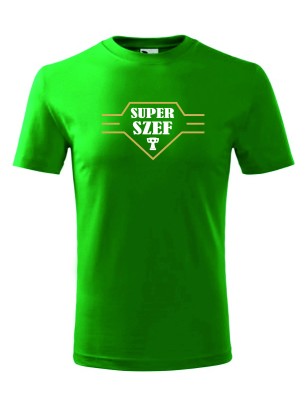 T-shirt męski super szef- 10 kolorów do wyboru