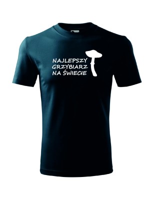 T-shirt męski najlepszy grzybiarz na świecie - 10 kolorów do wyboru