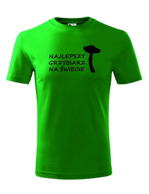 T-shirt męski najlepszy grzybiarz na świecie - 10 kolorów do wyboru