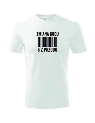 T-Shirt męski zmiana kodu 5 z przodu - 10 kolorów do wyboru