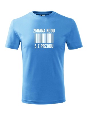 T-Shirt męski zmiana kodu 5 z przodu - 10 kolorów do wyboru