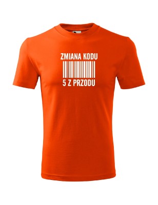 T-Shirt męski zmiana kodu 5 z przodu - 10 kolorów do wyboru