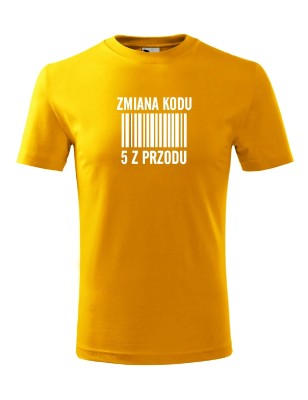 T-Shirt męski zmiana kodu 5 z przodu - 10 kolorów do wyboru