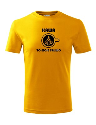 T-shirt męski kawa to moje paliwo - 10 kolorów do wyboru