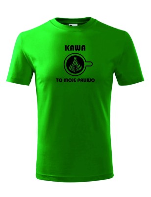 T-shirt męski kawa to moje paliwo - 10 kolorów do wyboru