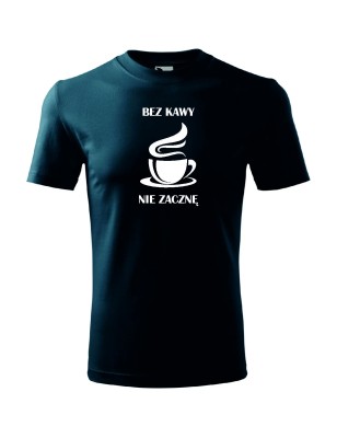 T-shirt męski bez kawy nie zacznę - 10 kolorów do wyboru