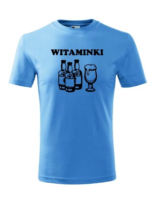 T-shirt męski witaminki - 10 kolorów do wyboru