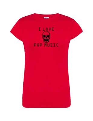 T-shirt damski I love pop music