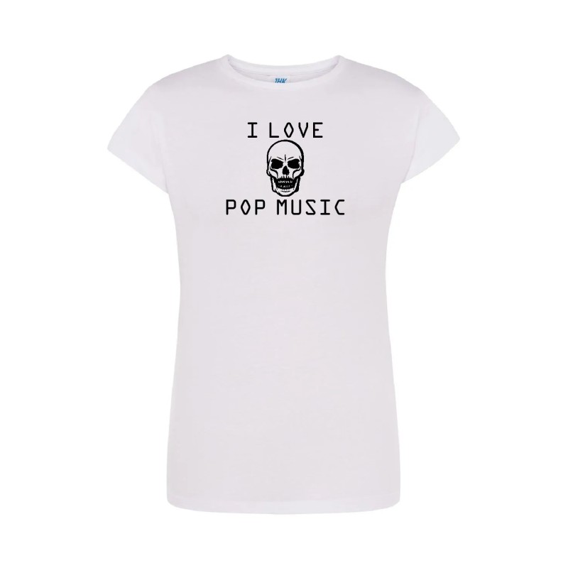 T-shirt damski I love pop music