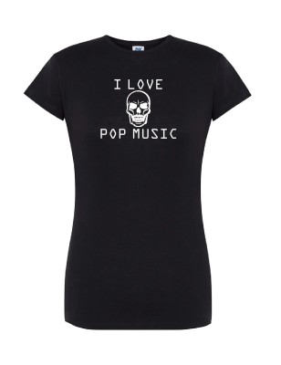 T-shirt damski I love pop music