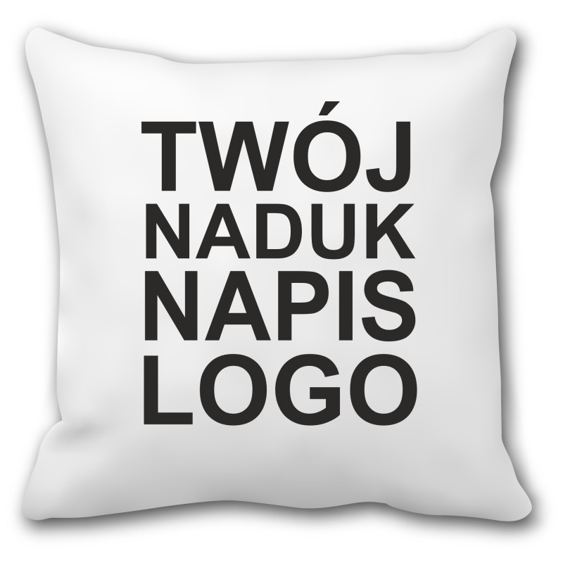 Poszewka z twoim dowolnym nadrukiem logo prezent 40x40