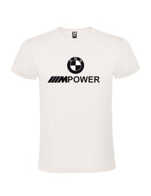 Męska koszulka T-shirt z nadrukiem BMW MPOWER biała roz. L