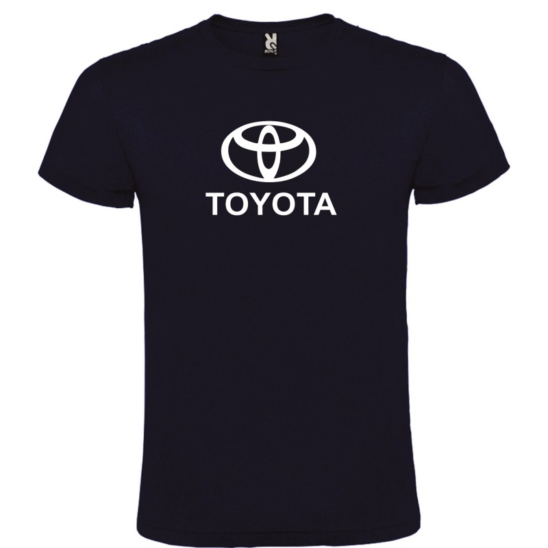 Męska koszulka T-shirt z nadrukiem Toyota granatowa roz. L