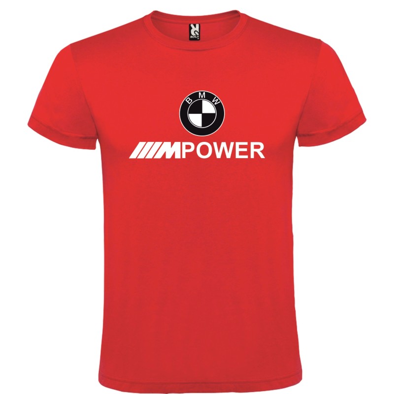 Męska koszulka T-shirt z nadrukiem BMW MPOWER czerwona roz. XL