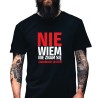 Koszulka Męska Młodzieżowa T-Shirt NIE WIEM NIE ZNAM SIĘ Bawełna roz. S