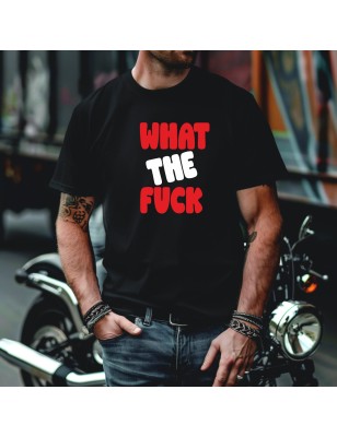 Koszulka Męska Młodzieżowa T-Shirt WHAT THE FUCK Bawełna roz. S