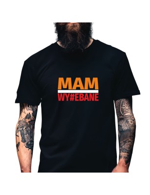 Koszulka Męska Młodzieżowa T-Shirt MAM WYJEBANE Bawełna roz. S