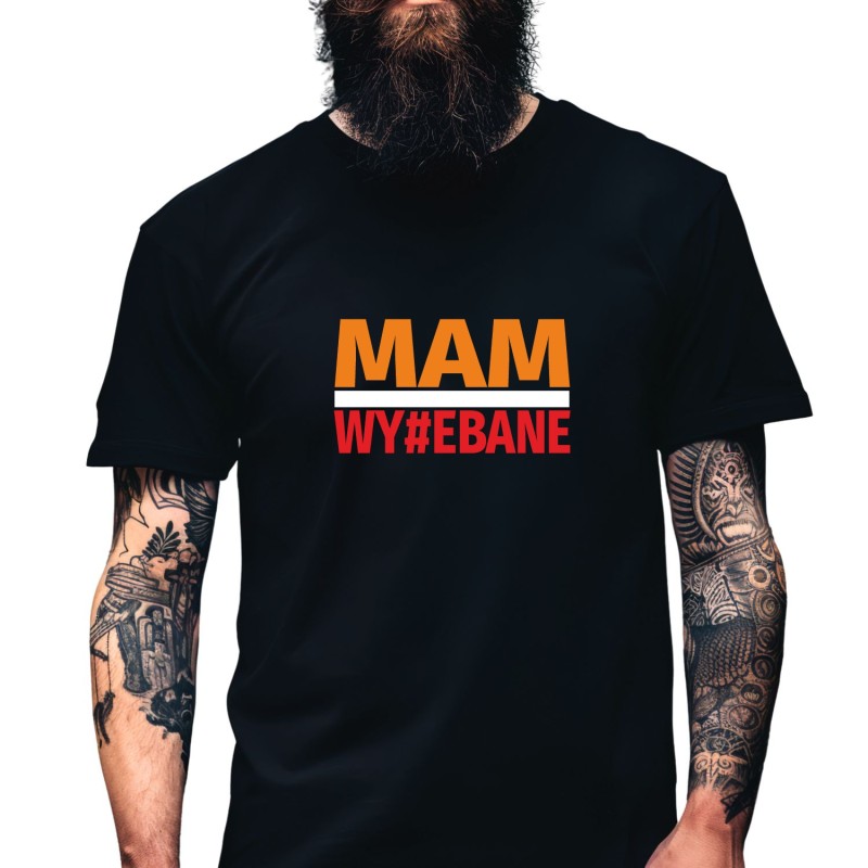 Koszulka Męska Młodzieżowa T-Shirt MAM WYJEBANE Bawełna roz. S