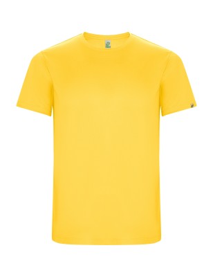 T-shirt męski sportowy do biegania na rower żółty