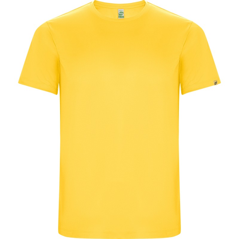 T-shirt męski sportowy do biegania na rower żółty