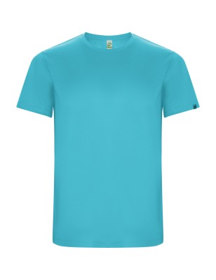 T-shirt męski sportowy do biegania na rower turkusowy