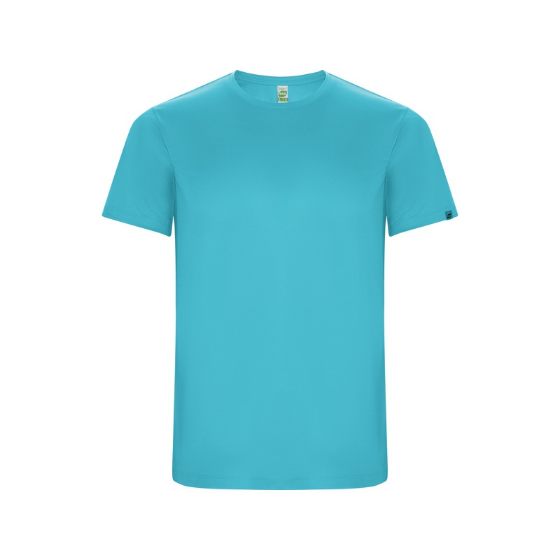 T-shirt męski sportowy do biegania na rower turkusowy