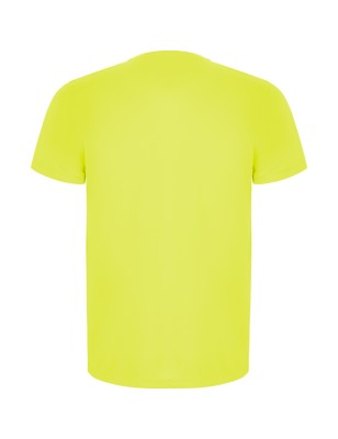 T-shirt męski sportowy do biegania na rower żółty fluo