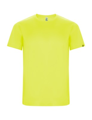 T-shirt męski sportowy do biegania na rower żółty fluo