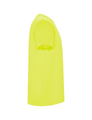 T-shirt męski sportowy do biegania na rower żółty fluo