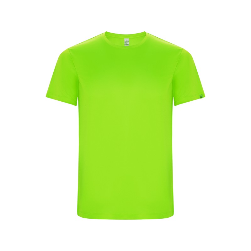 T-shirt męski sportowy do biegania na rower zielony fluo