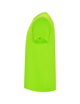 T-shirt męski sportowy do biegania na rower zielony fluo