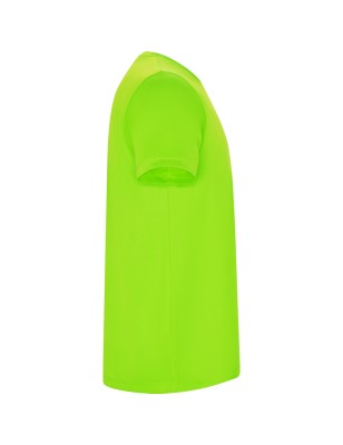 T-shirt męski sportowy do biegania na rower zielony fluo