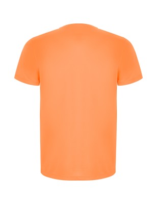 T-shirt męski sportowy do biegania na rower pomarańczowy fluo