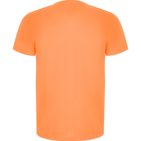 T-shirt męski sportowy do biegania na rower pomarańczowy fluo