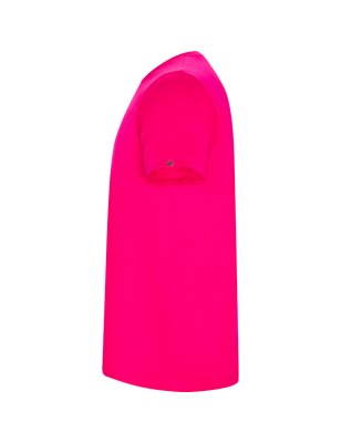 T-shirt męski sportowy do biegania na rower różowy fluo