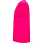T-shirt męski sportowy do biegania na rower różowy fluo