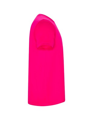T-shirt męski sportowy do biegania na rower różowy fluo