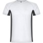 T-shirt męski dwukolorowy sportowy przyjemny w dotyku biały
