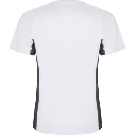T-shirt męski dwukolorowy sportowy przyjemny w dotyku biały