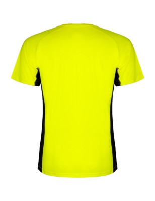 T-shirt męski dwukolorowy sportowy przyjemny w dotyku żółty
