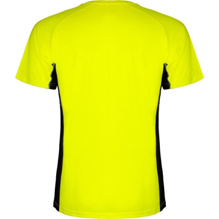 T-shirt męski dwukolorowy sportowy przyjemny w dotyku żółty