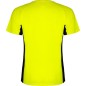 T-shirt męski dwukolorowy sportowy przyjemny w dotyku żółty