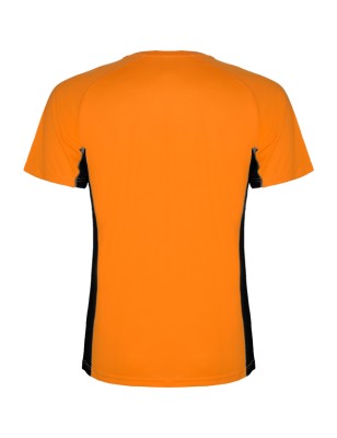 T-shirt męski dwukolorowy sportowy przyjemny w dotyku pomarańczowy roz. S