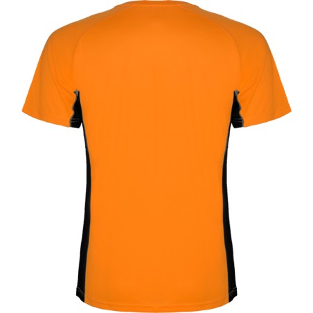 T-shirt męski dwukolorowy sportowy przyjemny w dotyku pomarańczowy roz. S
