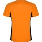 T-shirt męski dwukolorowy sportowy przyjemny w dotyku pomarańczowy roz. S