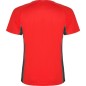 T-shirt męski dwukolorowy sportowy przyjemny w dotyku czerwony