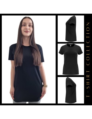 Damska koszulka T-shirt z twoim napisem nadrukiem logo czarna