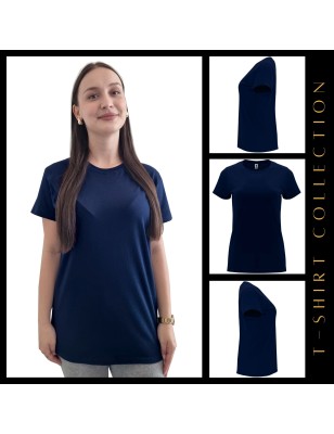 Damska koszulka T-shirt z twoim napisem nadrukiem logo granatowa